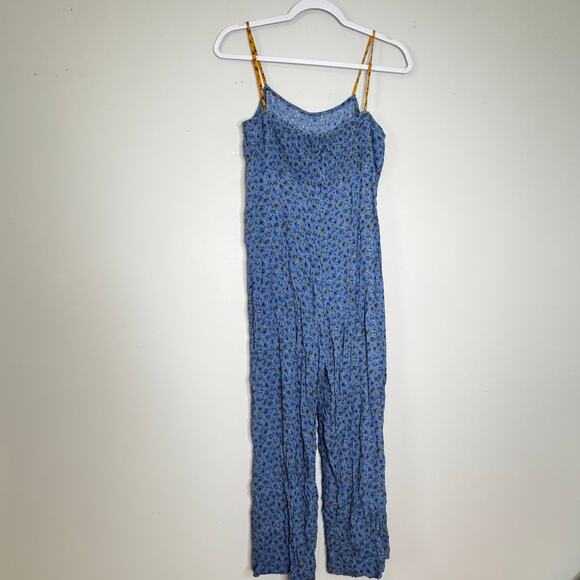 Madewell Calico Floral Blue Wide-Leg Cami Jumpsuit Women’s Size 0 - Picture 5 of 10